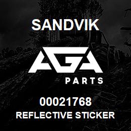 00021768 Sandvik REFLECTIVE STICKER | AGA Parts