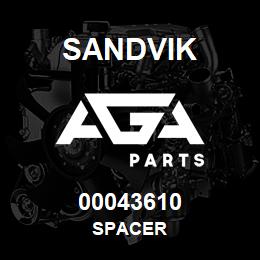 00043610 Sandvik SPACER | AGA Parts