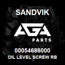 00054686000 Sandvik OIL LEVEL SCREW RB | AGA Parts