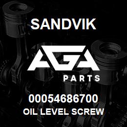 00054686700 Sandvik OIL LEVEL SCREW | AGA Parts