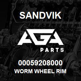 00059208000 Sandvik WORM WHEEL RIM | AGA Parts