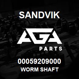 00059209000 Sandvik WORM SHAFT | AGA Parts