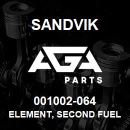 001002-064 Sandvik ELEMENT, SECOND FUEL RB | AGA Parts