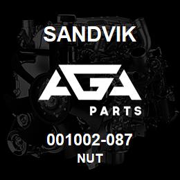 001002-087 Sandvik NUT | AGA Parts