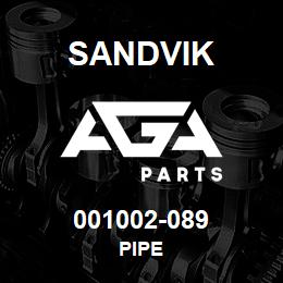 001002-089 Sandvik PIPE | AGA Parts
