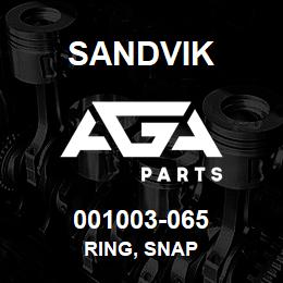 001003-065 Sandvik RING, SNAP | AGA Parts