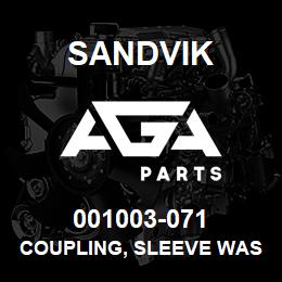 001003-071 Sandvik COUPLING, SLEEVE WAS85350109,690102 | AGA Parts