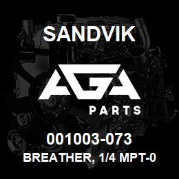 001003-073 Sandvik BREATHER, 1/4 MPT-0 PSI | AGA Parts
