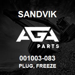 001003-083 Sandvik PLUG, FREEZE | AGA Parts
