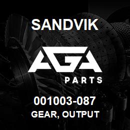 001003-087 Sandvik GEAR, OUTPUT | AGA Parts