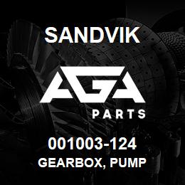 001003-124 Sandvik GEARBOX, PUMP | AGA Parts