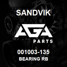001003-135 Sandvik BEARING RB | AGA Parts