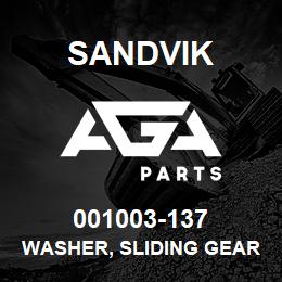 001003-137 Sandvik WASHER, SLIDING GEAR | AGA Parts