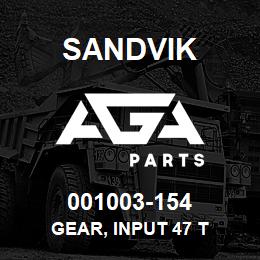 001003-154 Sandvik GEAR, INPUT 47 T | AGA Parts