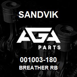 001003-180 Sandvik BREATHER RB | AGA Parts
