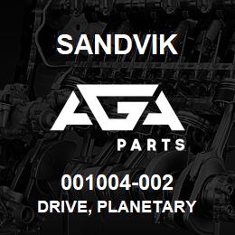 001004-002 Sandvik DRIVE, PLANETARY | AGA Parts