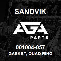 001004-057 Sandvik GASKET, QUAD RING | AGA Parts