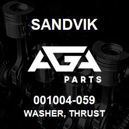 001004-059 Sandvik WASHER, THRUST | AGA Parts