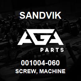 001004-060 Sandvik SCREW, MACHINE | AGA Parts