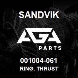 001004-061 Sandvik RING, THRUST | AGA Parts
