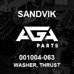 001004-063 Sandvik WASHER, THRUST | AGA Parts