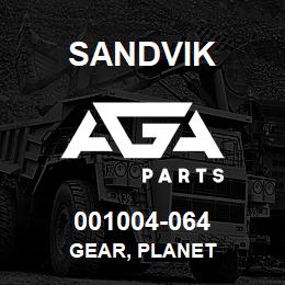 001004-064 Sandvik GEAR, PLANET | AGA Parts