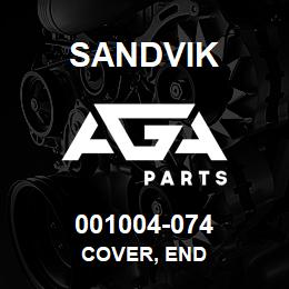 001004-074 Sandvik COVER, END | AGA Parts