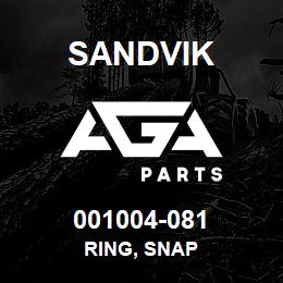 001004-081 Sandvik RING, SNAP | AGA Parts