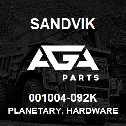 001004-092K Sandvik PLANETARY, HARDWARE KIT RB | AGA Parts