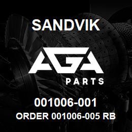 001006-001 Sandvik ORDER 001006-005 RB | AGA Parts