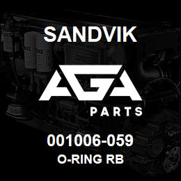 001006-059 Sandvik O-RING RB | AGA Parts