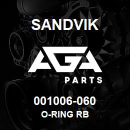 001006-060 Sandvik O-RING RB | AGA Parts