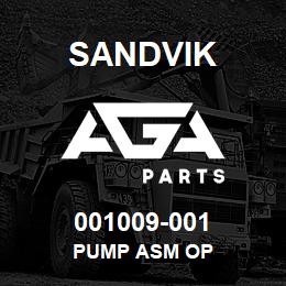 001009-001 Sandvik PUMP ASM OP | AGA Parts