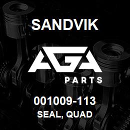 001009-113 Sandvik SEAL, QUAD | AGA Parts