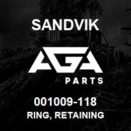 001009-118 Sandvik RING, RETAINING | AGA Parts