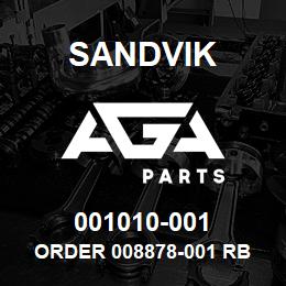 001010-001 Sandvik ORDER 008878-001 RB | AGA Parts