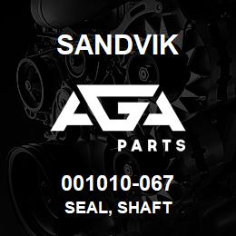 001010-067 Sandvik SEAL, SHAFT | AGA Parts