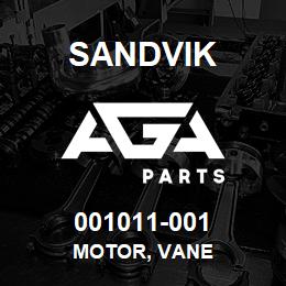 001011-001 Sandvik MOTOR, VANE | AGA Parts