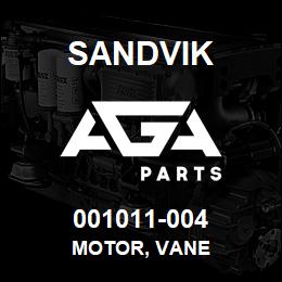 001011-004 Sandvik MOTOR, VANE | AGA Parts