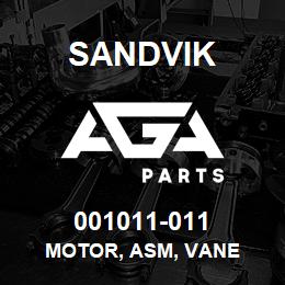 001011-011 Sandvik MOTOR, ASM, VANE | AGA Parts