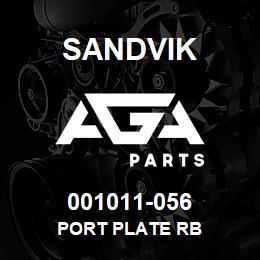 001011-056 Sandvik PORT PLATE RB | AGA Parts