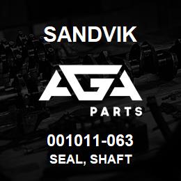 001011-063 Sandvik SEAL, SHAFT | AGA Parts
