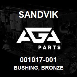 001017-001 Sandvik BUSHING, BRONZE | AGA Parts