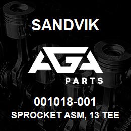 001018-001 Sandvik SPROCKET ASM, 13 TEETH | AGA Parts