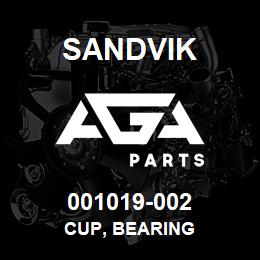 001019-002 Sandvik CUP, BEARING | AGA Parts