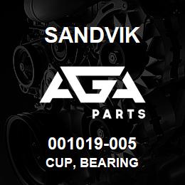 001019-005 Sandvik CUP, BEARING | AGA Parts