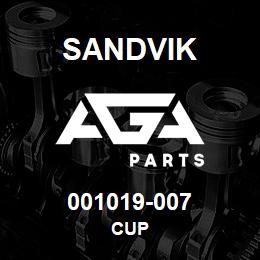 001019-007 Sandvik CUP | AGA Parts
