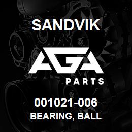 001021-006 Sandvik BEARING, BALL | AGA Parts