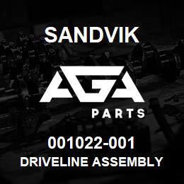 001022-001 Sandvik DRIVELINE ASSEMBLY | AGA Parts