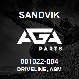 001022-004 Sandvik DRIVELINE, ASM | AGA Parts